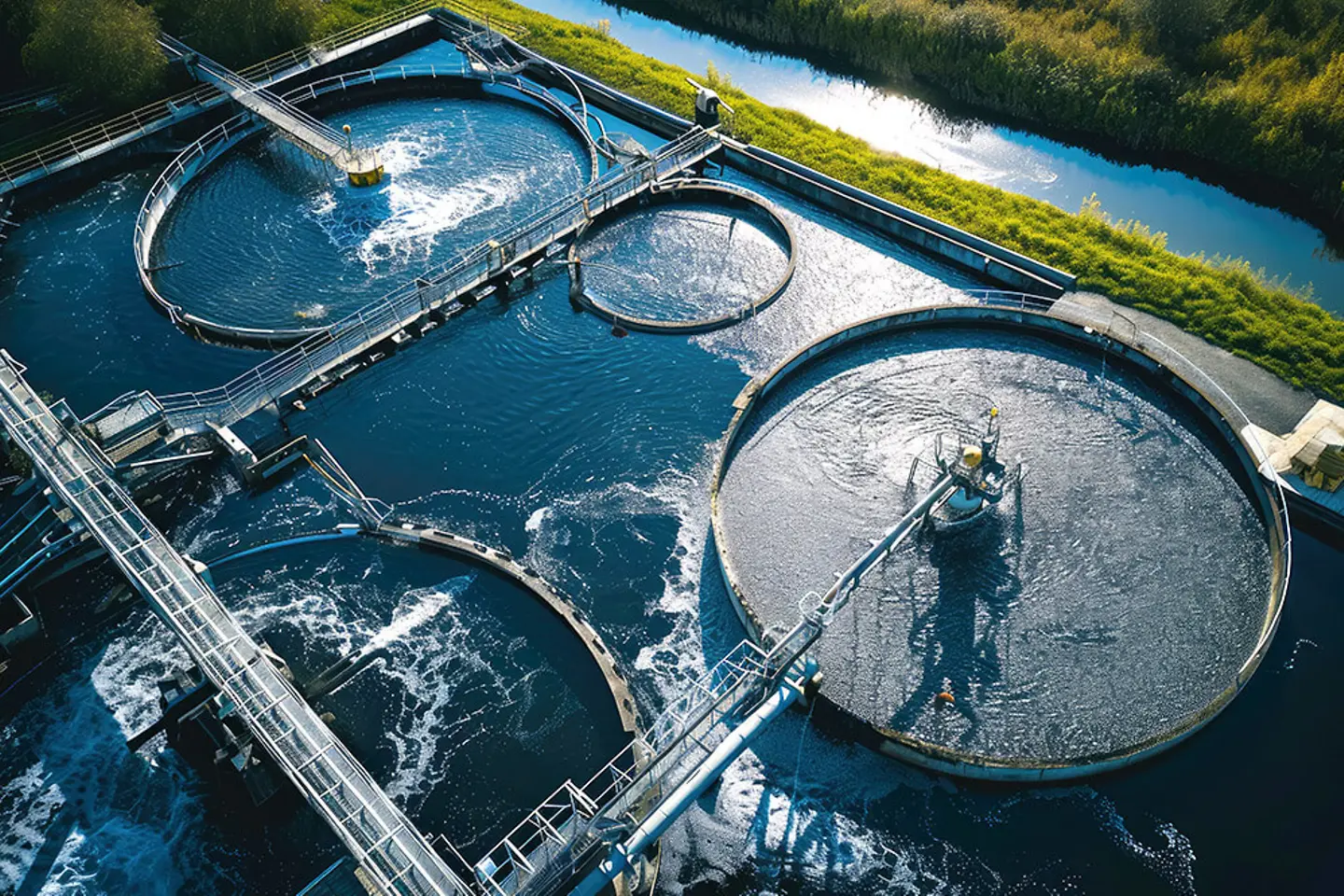 Photo of a water treatment plant.
