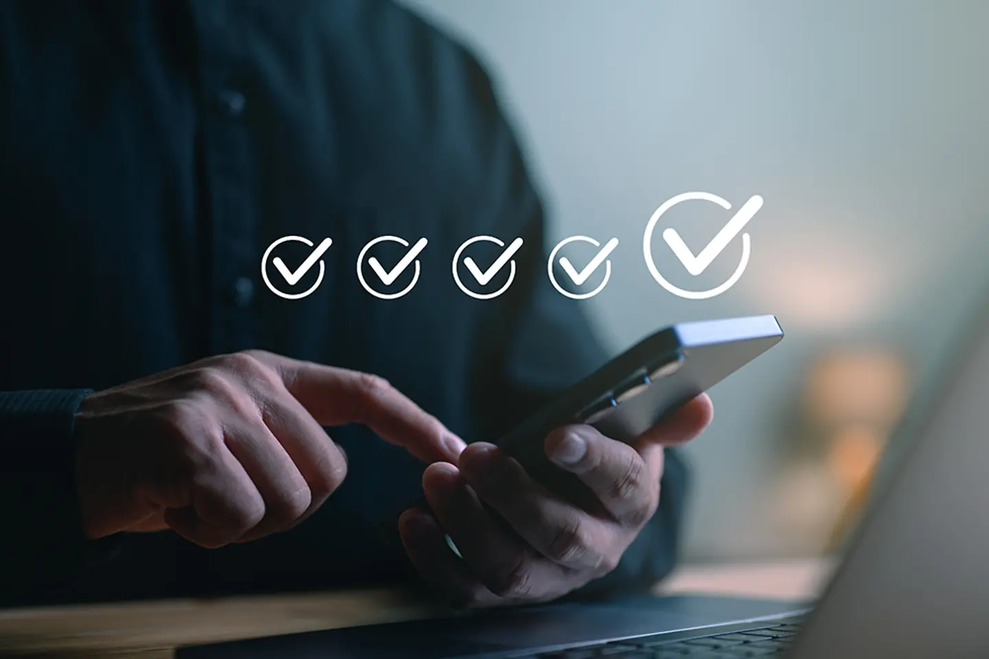 Quality assurance check on smart phone
