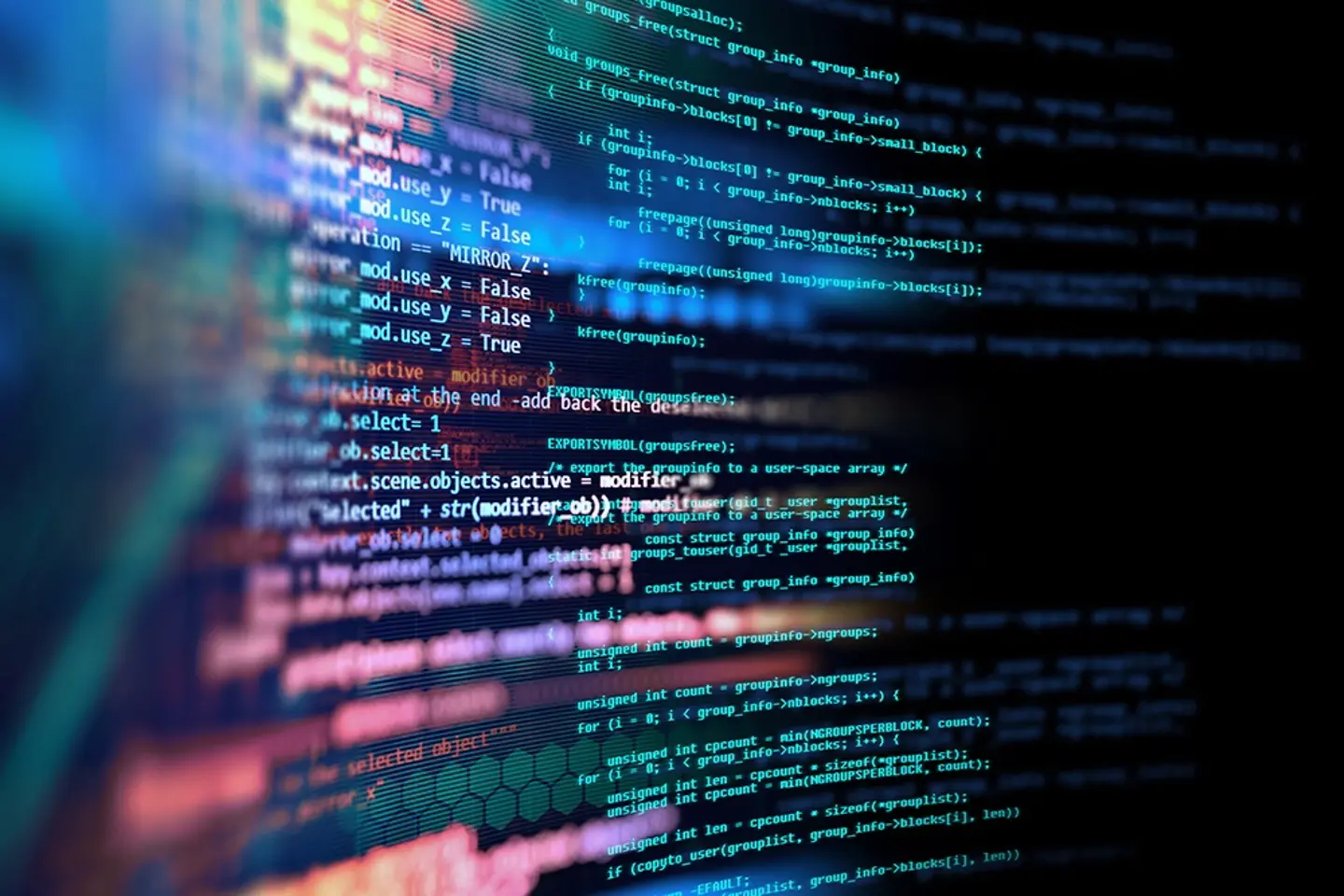 Código de programación en la pantalla de una computadora