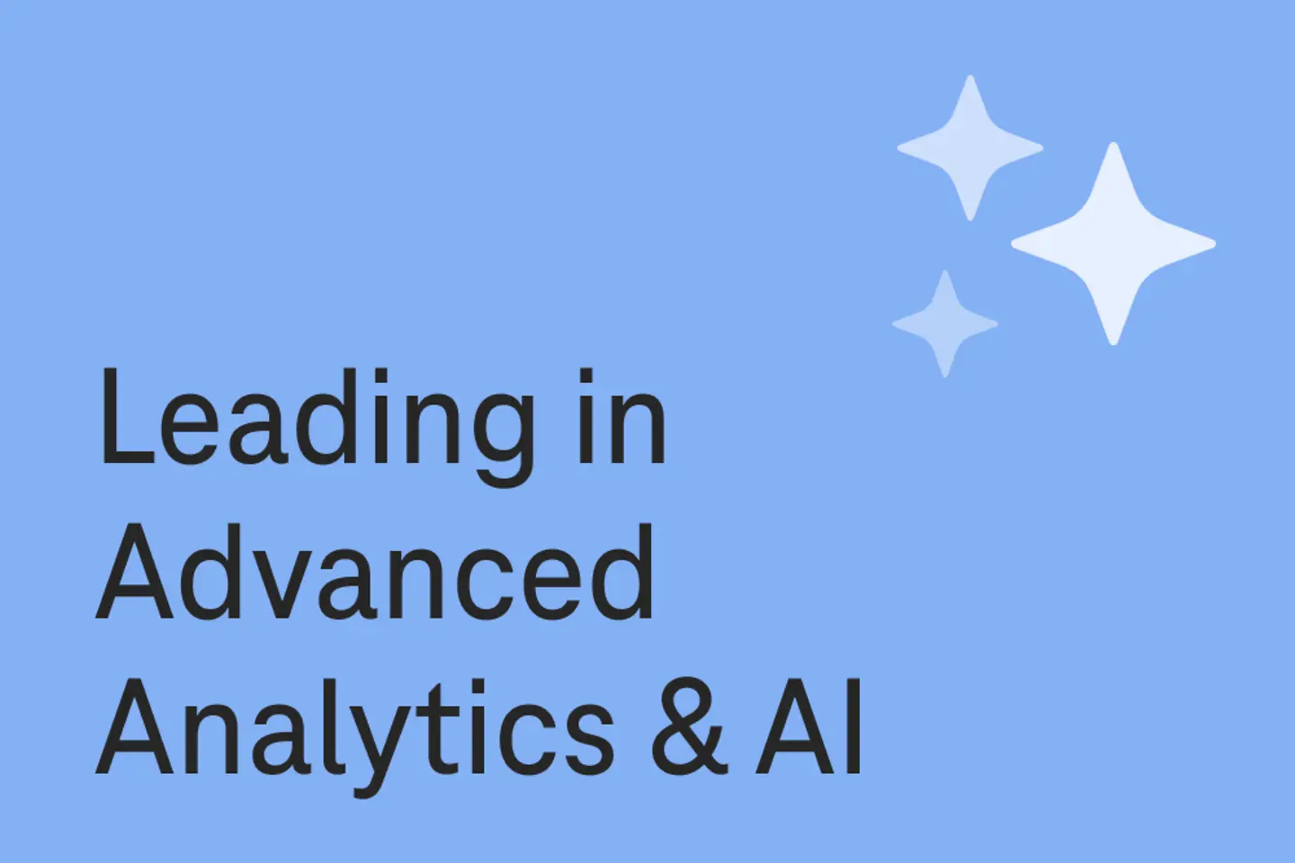 Analytics and AI