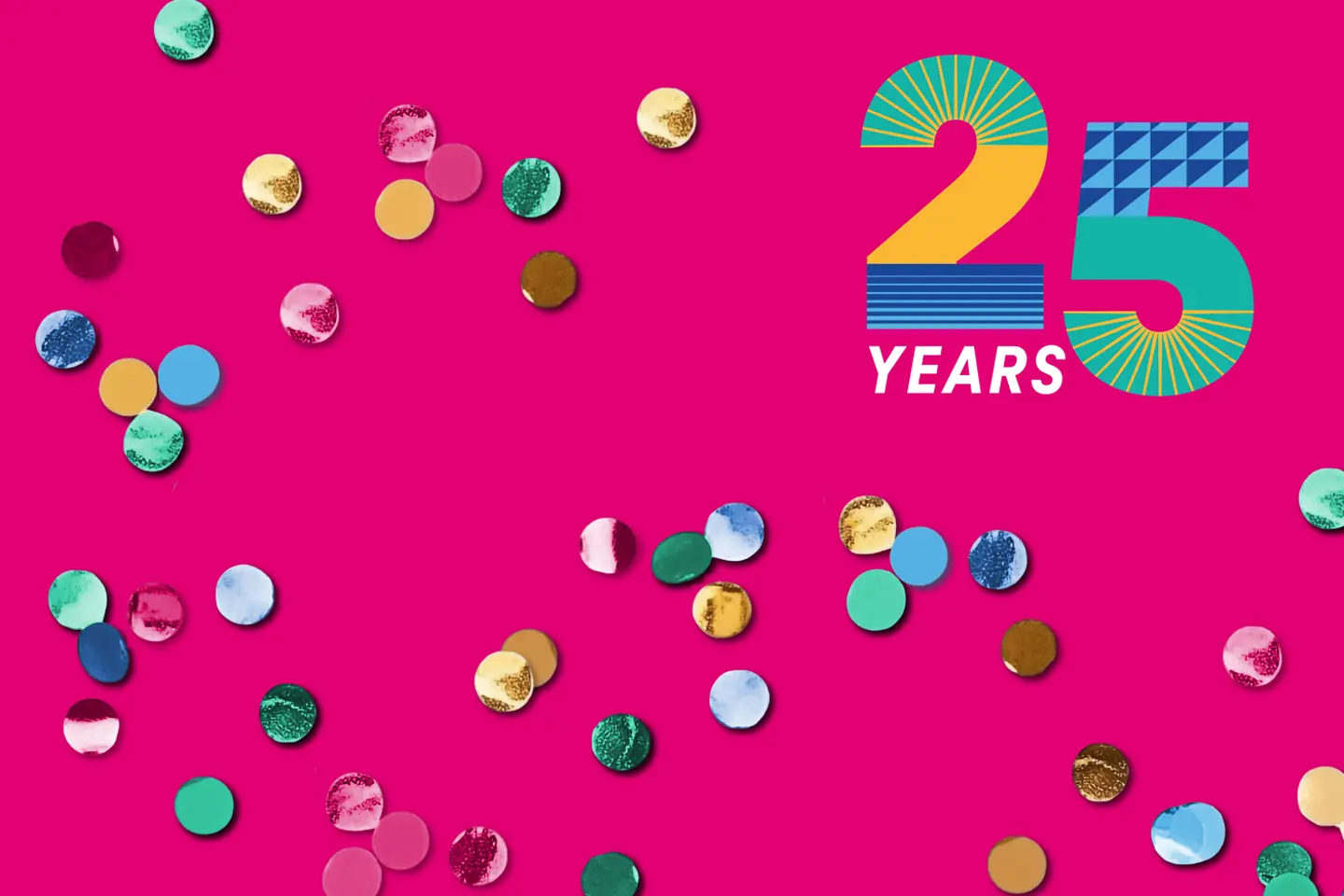 彩纸，T-Systems 25 周年 