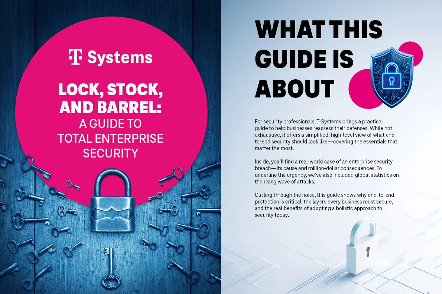 Cover and the next page as a screenshot showing the white paper: Lock, Stock and Barrel