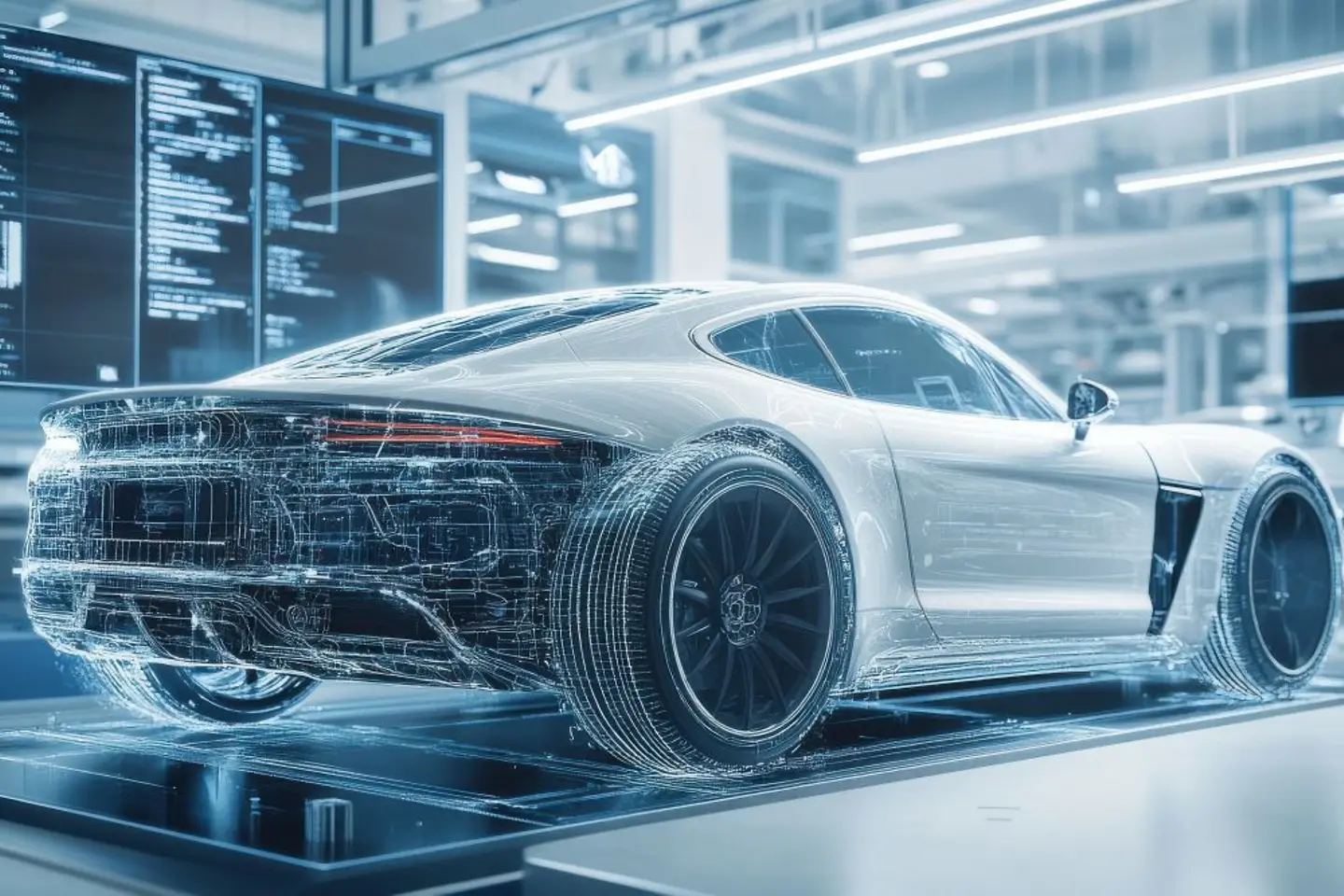 Imagen generada por IA - Ilustración en 3D de un coche deportivo futurista, imagen generada por IA