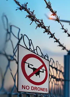 AI-generated image - No drone zone sign near airport warning about restricted no fly area