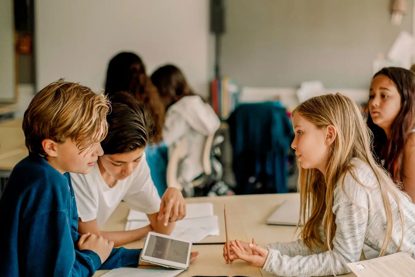 Moodle platform in use in the classroom