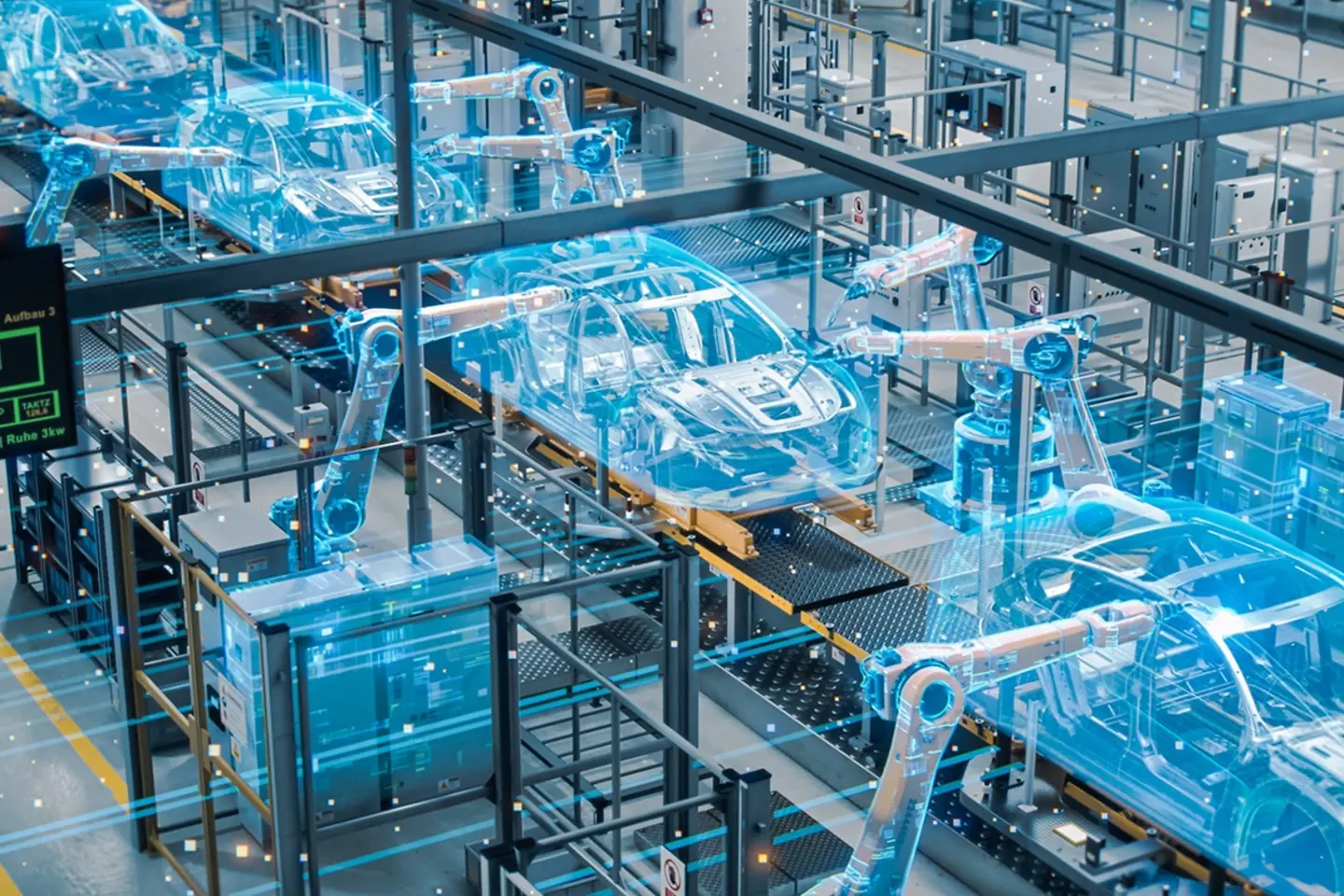 A digital car factory with the use of robotics