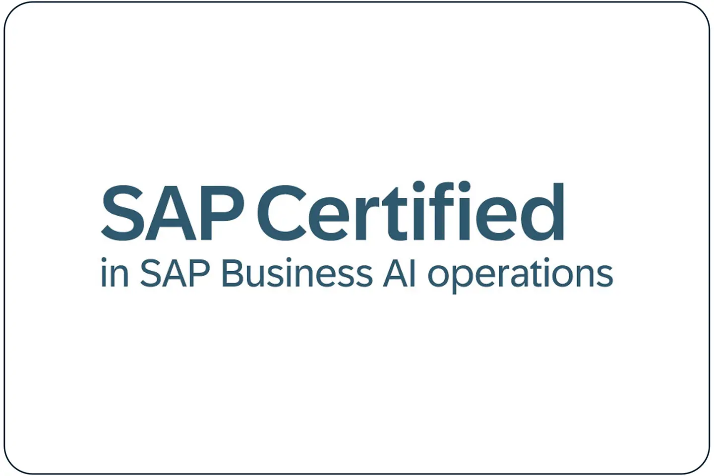 SAP Certified in SAP Business AI Solutions Operations