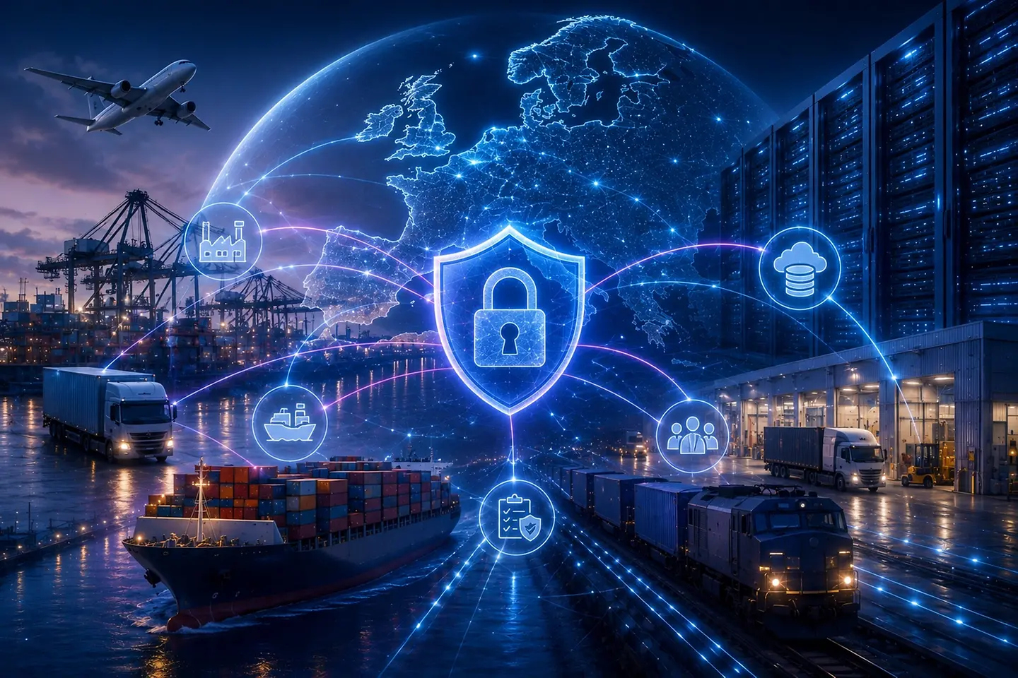 AI-generated image - Symbolic image: SupplyOn and T-Systems connecting supply chains with AI