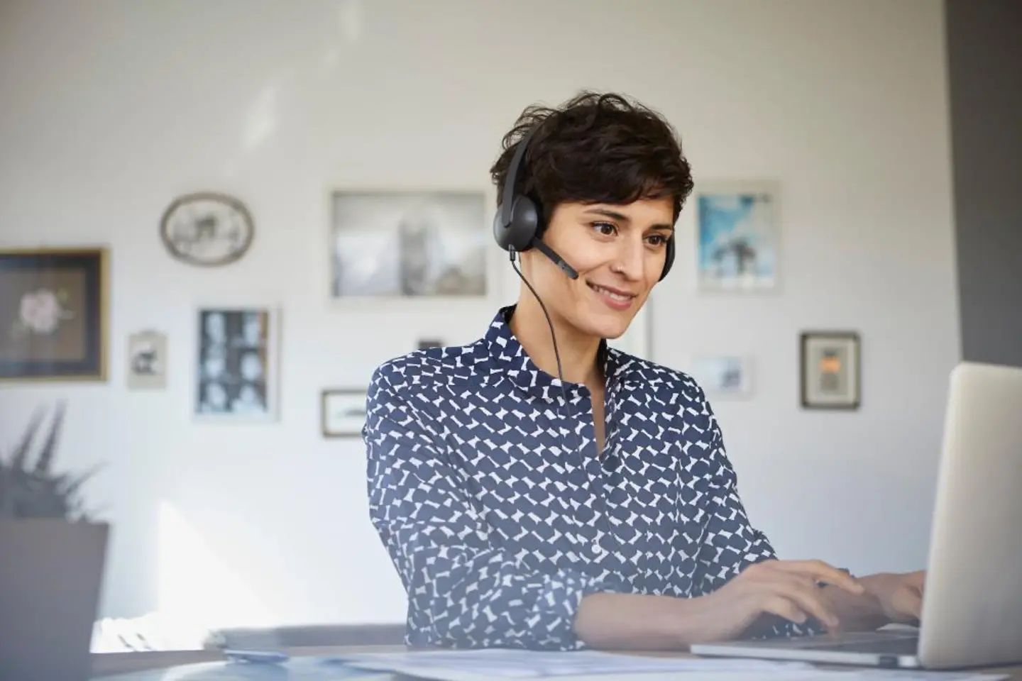 Woman with Headset